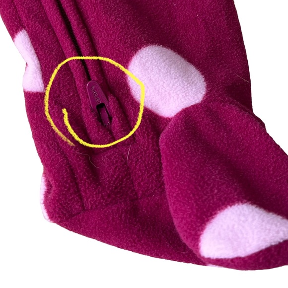 Carter’s Pink Fleece Sleeper (9m) - Picture 4 of 7
